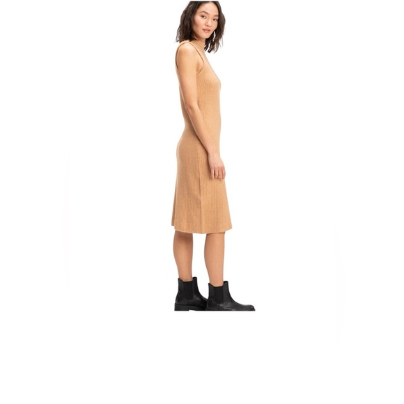NWT Threads 4 Thought Tan Sheath Dress with Mock Neck and Sleeveless Design - Picture 7 of 14